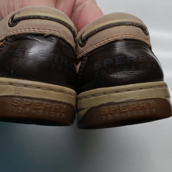 Sperry leopard print leather topsiders tan brown - Picture 4 of 7